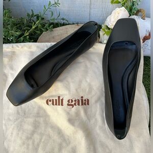 cult gaia Black Gia Ballerina Flat size 38 US 8 NEW/with dust bag